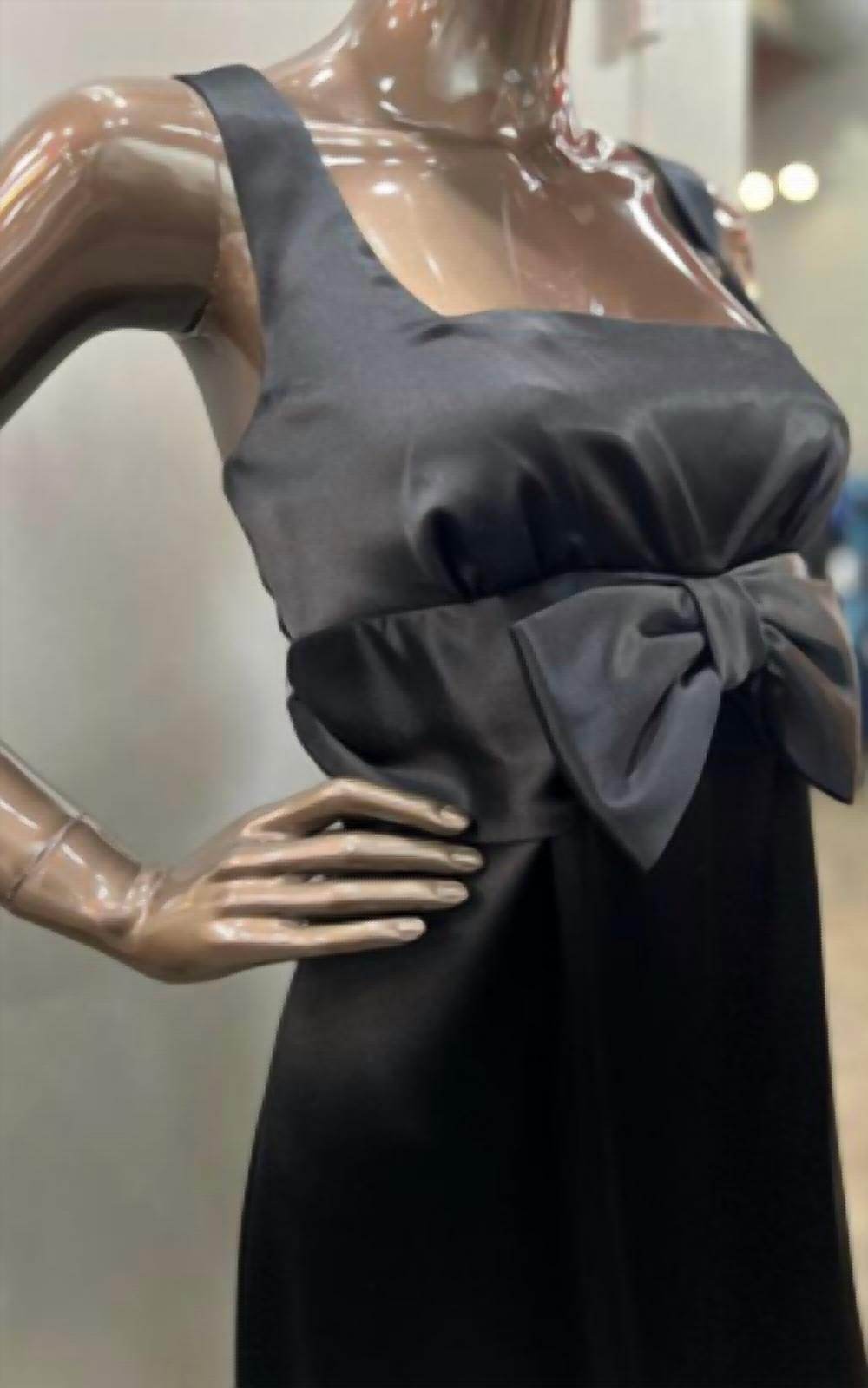 ABS Collection - Satin Cocktail Dress With Bow - Rack Hunt -