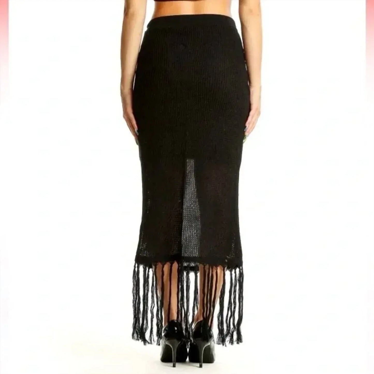 Vetta - Getaway Collection Knit Fringe Maxi Skirt - Rack Hunt