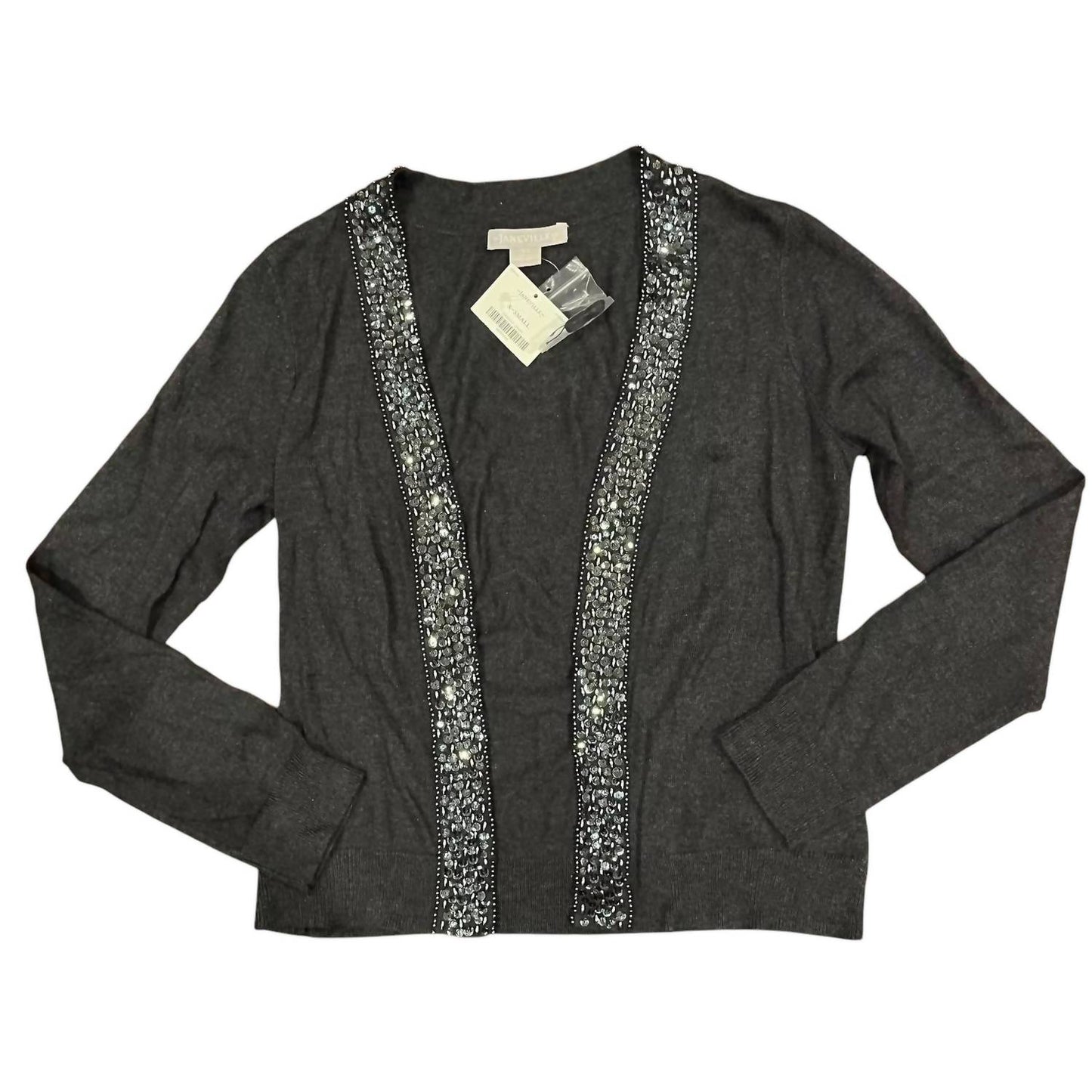 Women's Beaded Trim Cashmere Cardigan