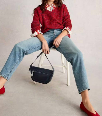 Textured V Neck Sweater