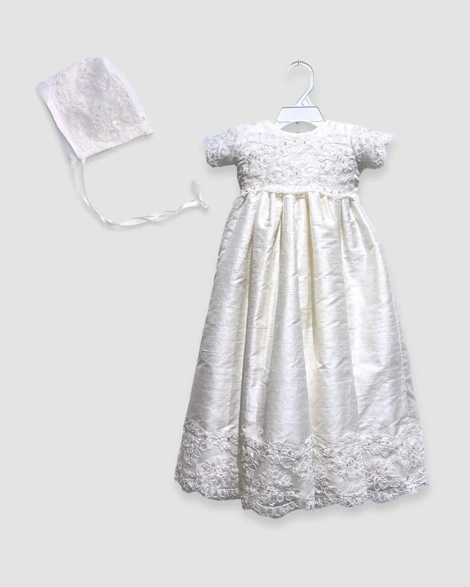 Lito - Girl's 2-Piece Silk Gown With Lace & Beading - Rack Hunt