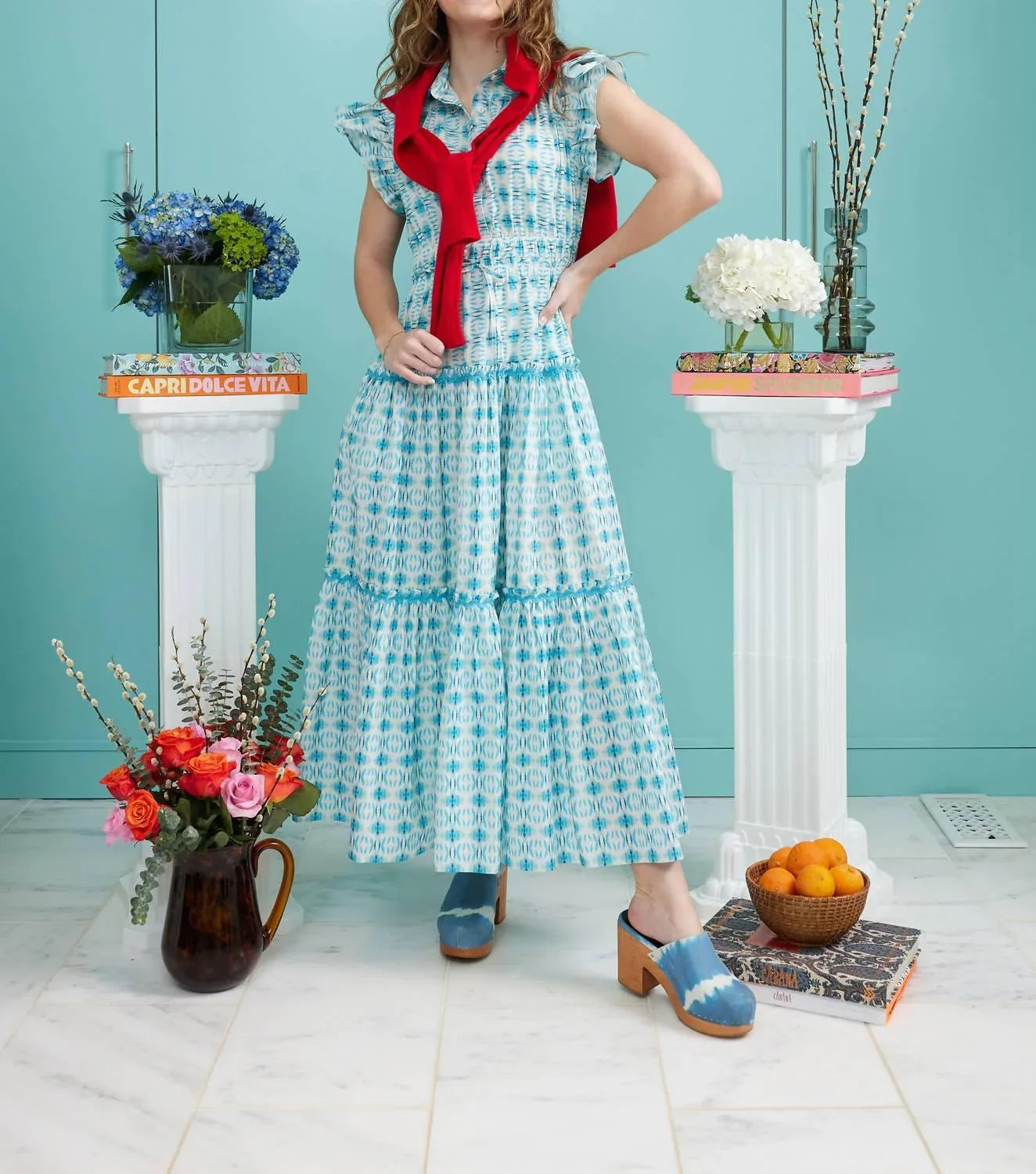BROOKS AVENUE - Flutter Sleeve Maxi Dress - Rack Hunt