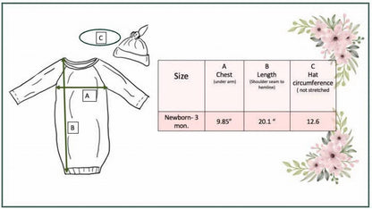 Baseball Baby Gown and Hat
