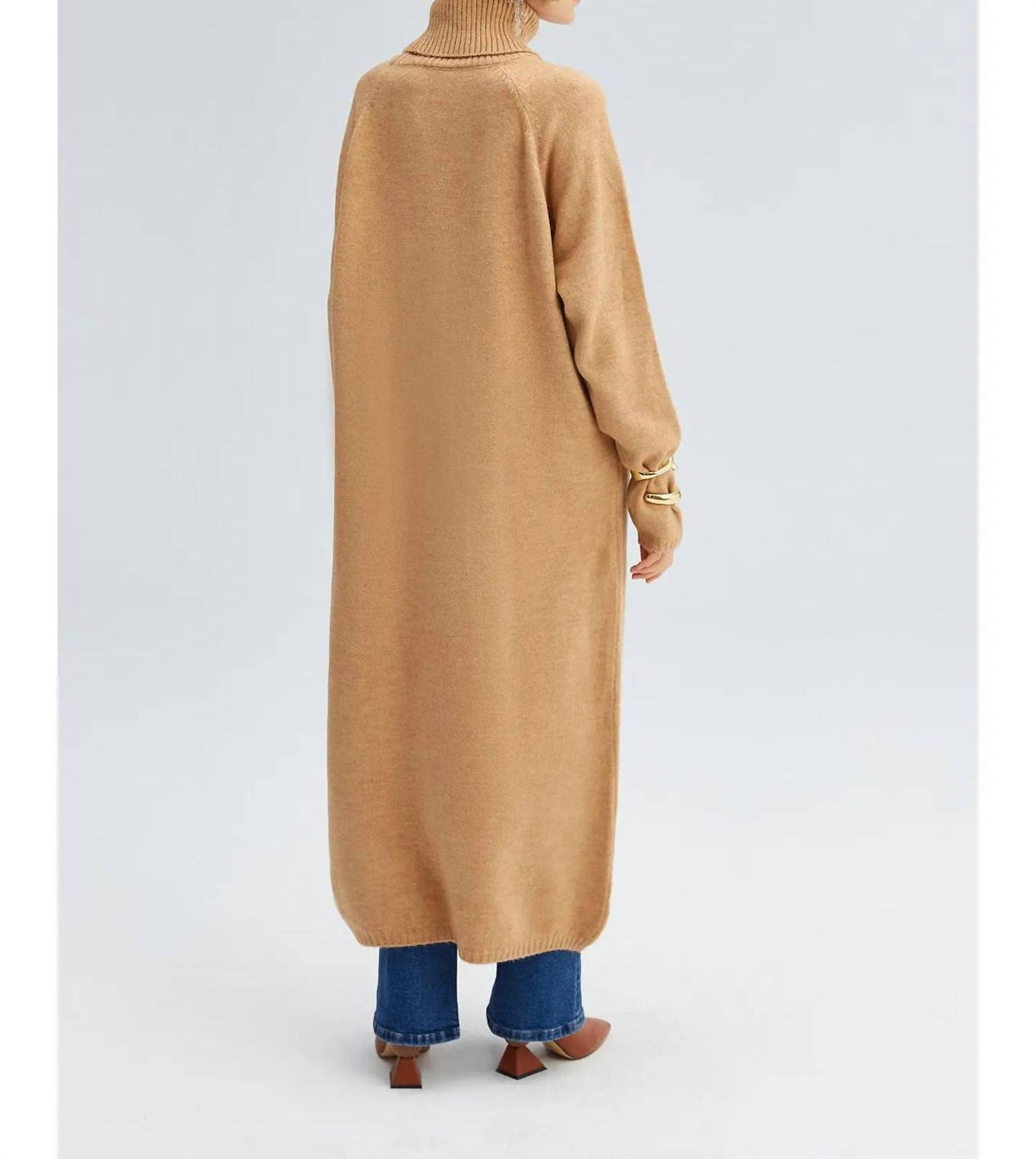 Knitting Maxi Turtleneck Sweater