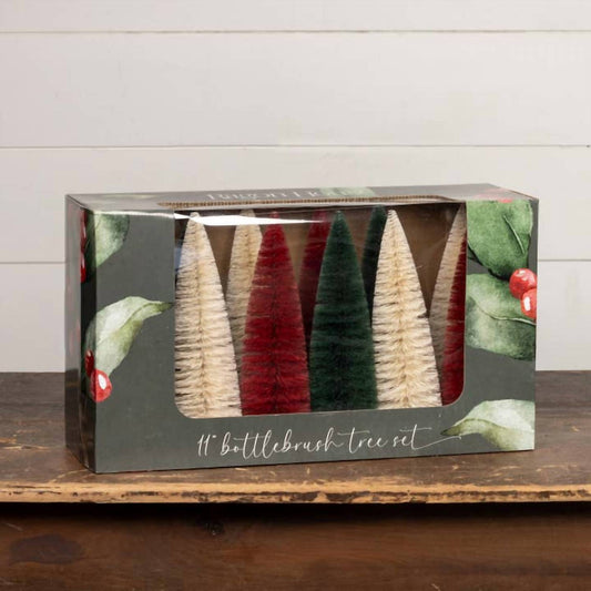 Bottle Brush Trees - Set Of 12