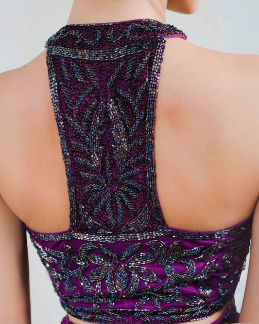 Zasa Chic - Embellished Crop Top Two Piece Gown - Rack Hunt -