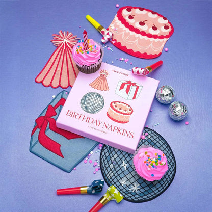 Birthday Cocktail Napkins - Set Of 4