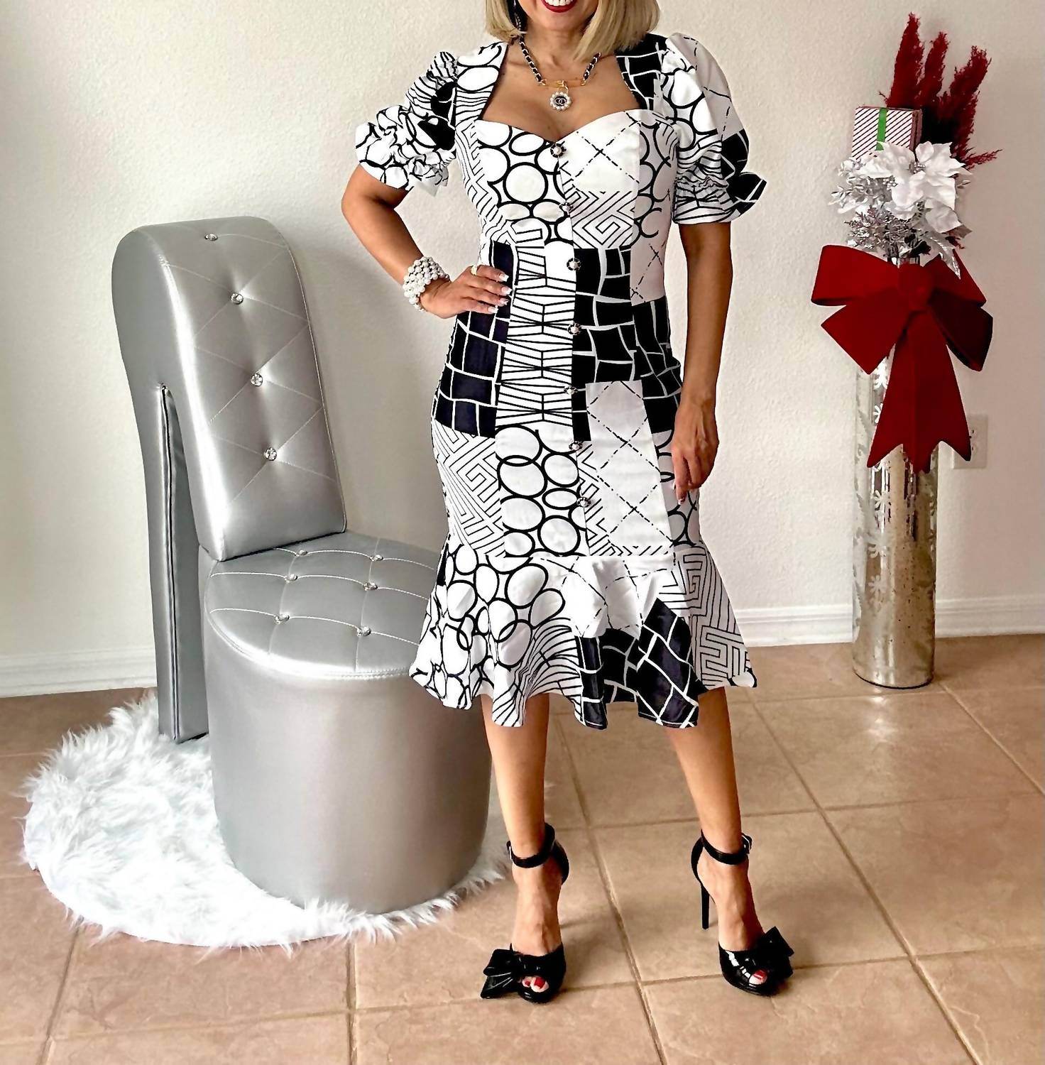 a.peach - Classy Sweetheart Midi Dress - Rack Hunt -