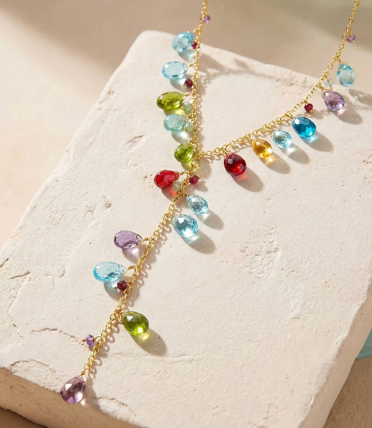 Women's Gemstone Lariat Necklace