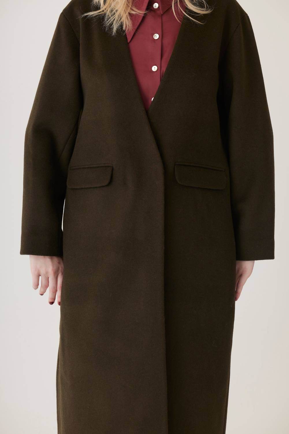 Rose Velvet - Nima Wool Blend Coat - Rack Hunt -