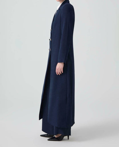 Long Crepe Trench Coat