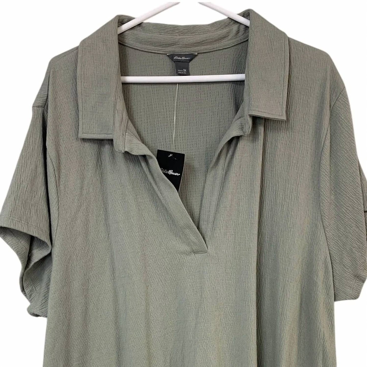 Thistle Tex Short Sleeve Shirt Mini Dress - Plus