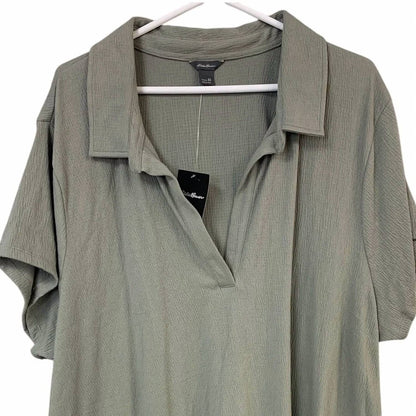 Thistle Tex Short Sleeve Shirt Mini Dress - Plus