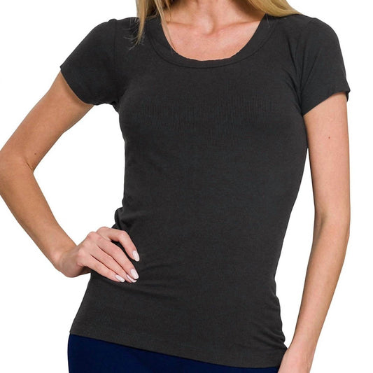 Reine Krief - Ribbed Round Neck T-Shirt - Rack Hunt -