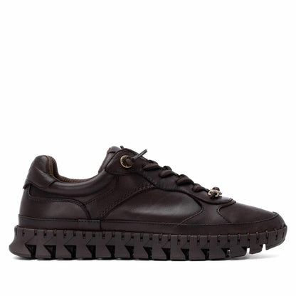 Women's Leather Lace-up Sneakers