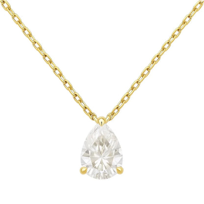 Allyanna Gifts - Women's Moissanite Pear Shape Solitaire Necklace - Rack Hunt