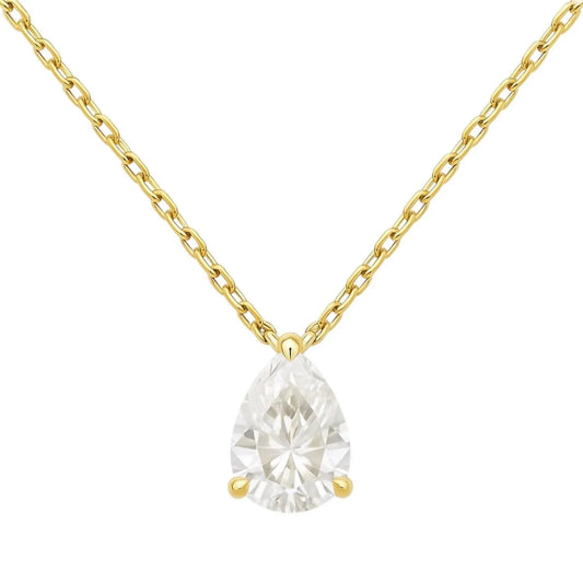 Allyanna Gifts - Women's Moissanite Pear Shape Solitaire Necklace - Rack Hunt
