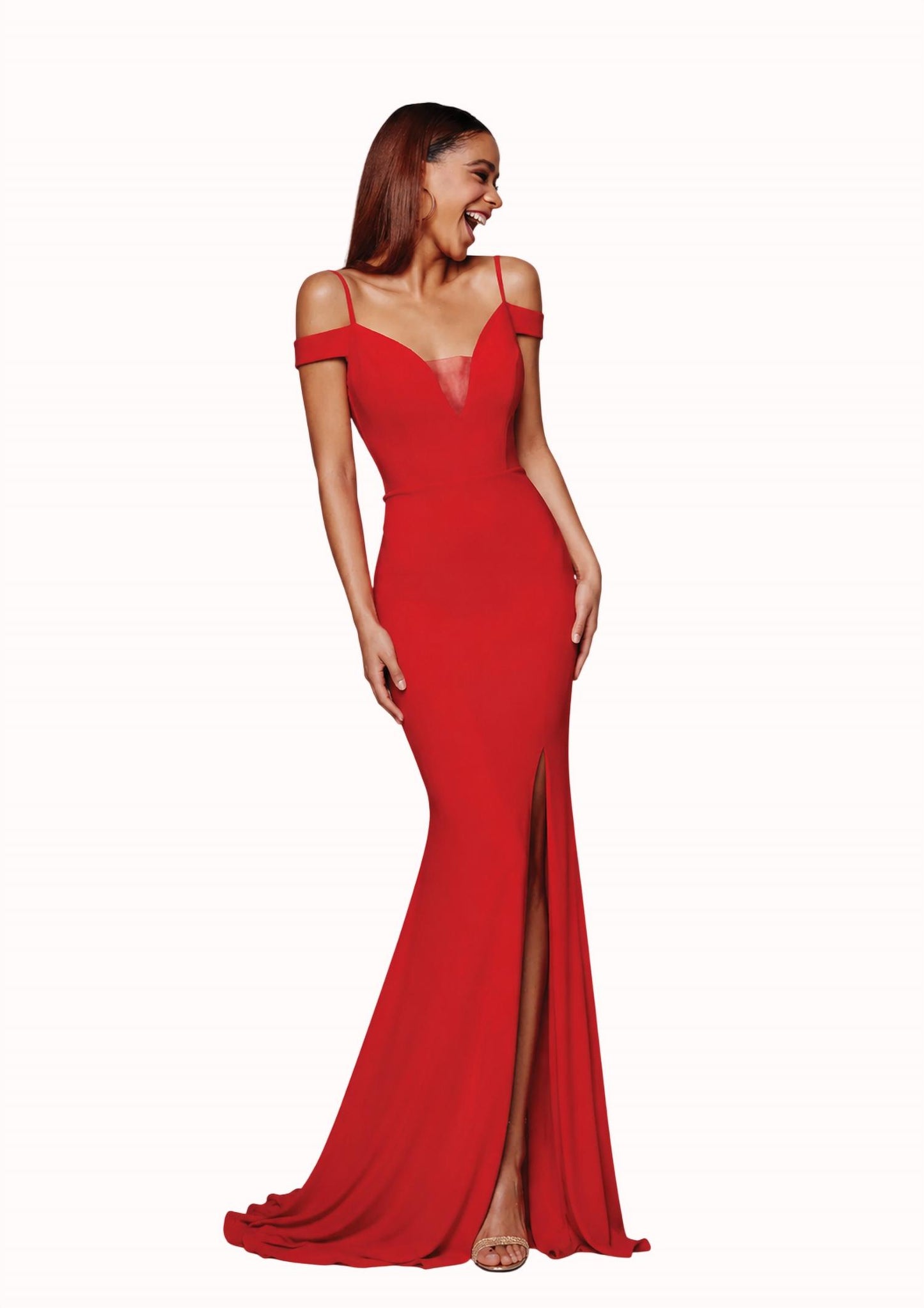V-neck Evening Gown