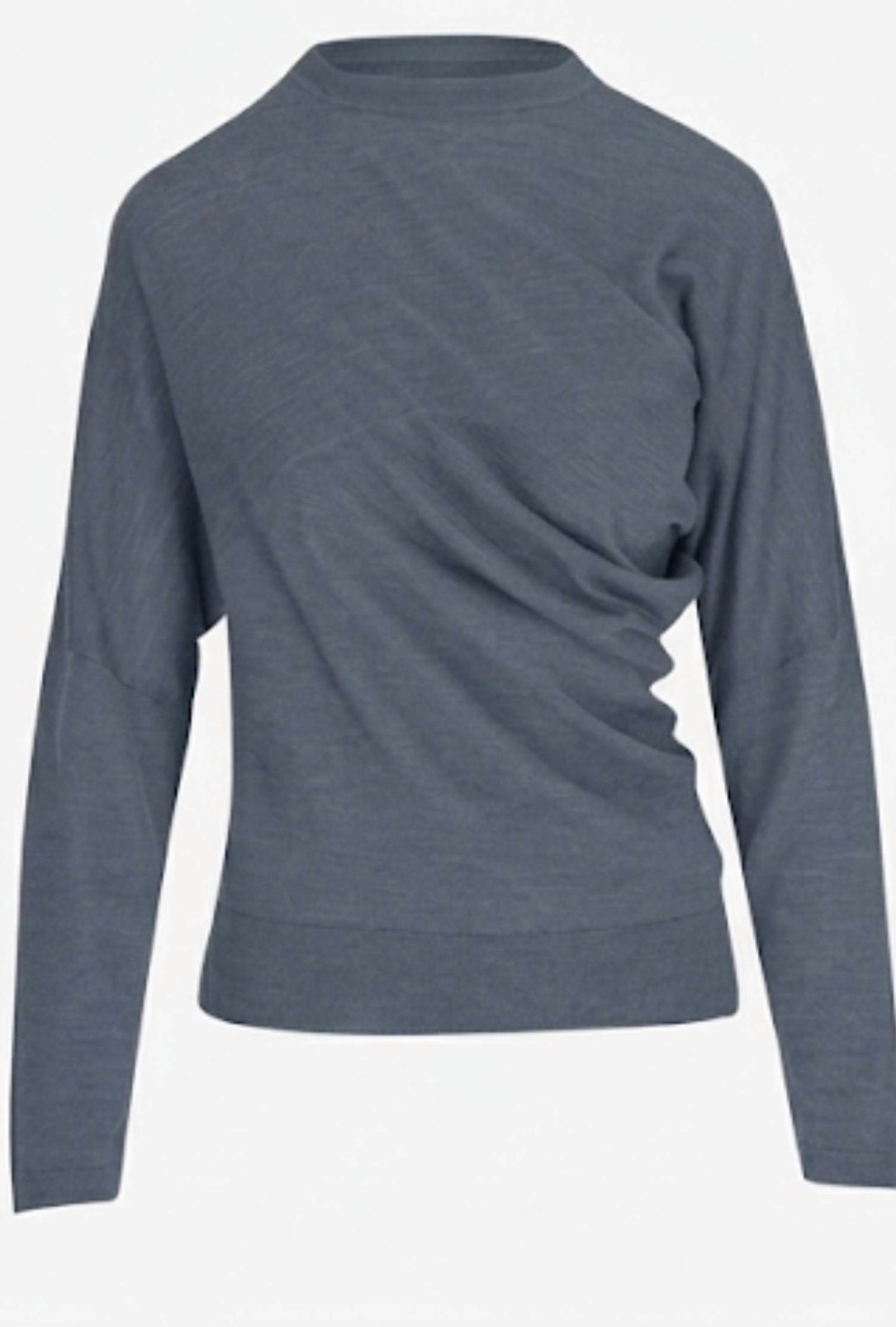 Draped Asymmetric Cut Knit Sweater