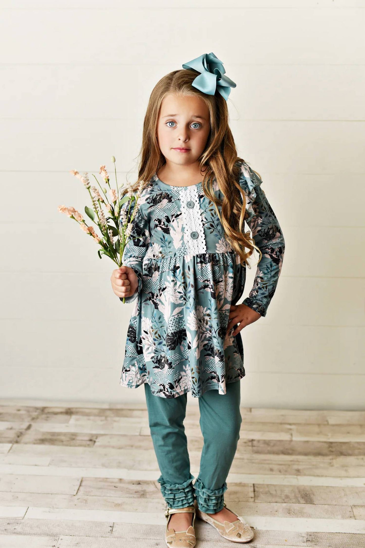 Girls Ruffle Legging Set