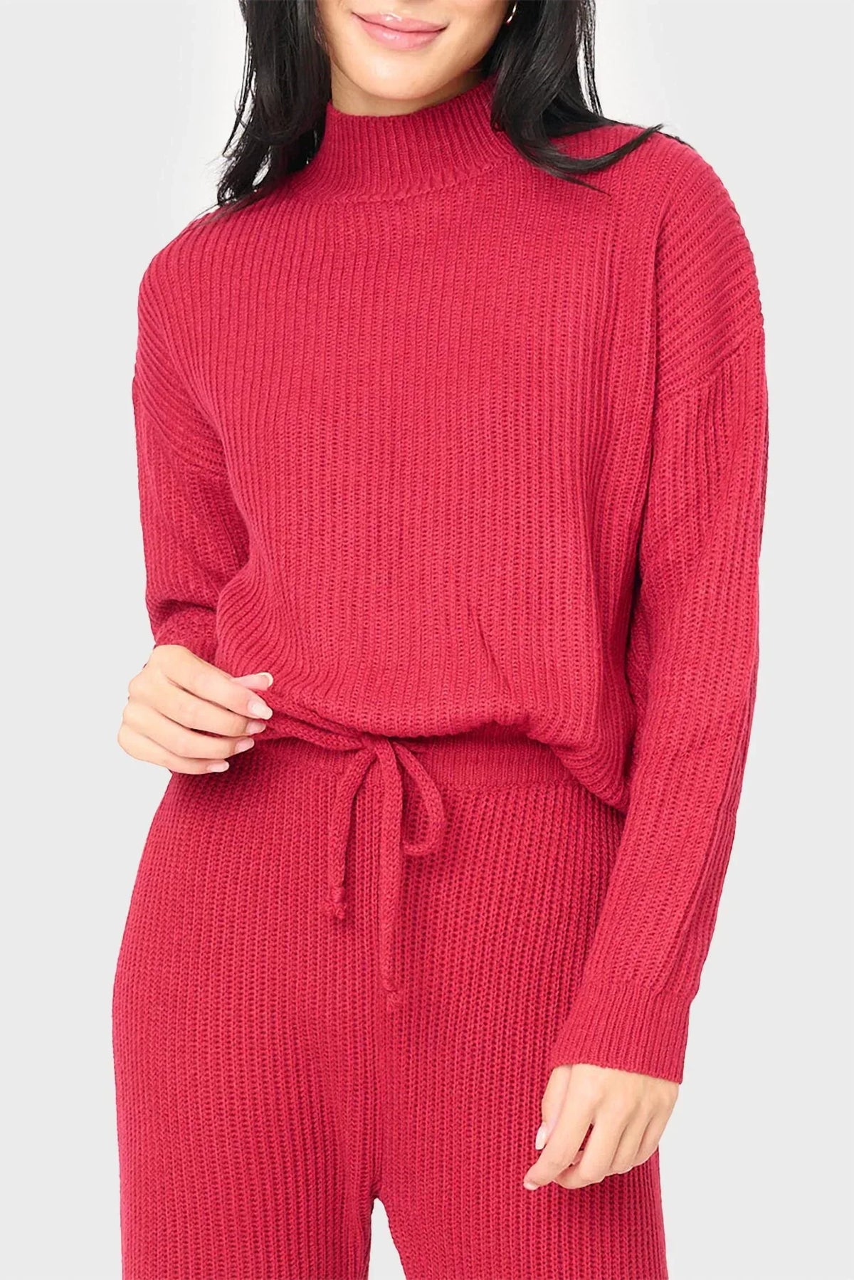 Gibsonlook - Funnel Neck Long Sleeve Cozy Ribbed Sweater - Rack Hunt