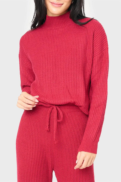 Gibsonlook - Funnel Neck Long Sleeve Cozy Ribbed Sweater - Rack Hunt