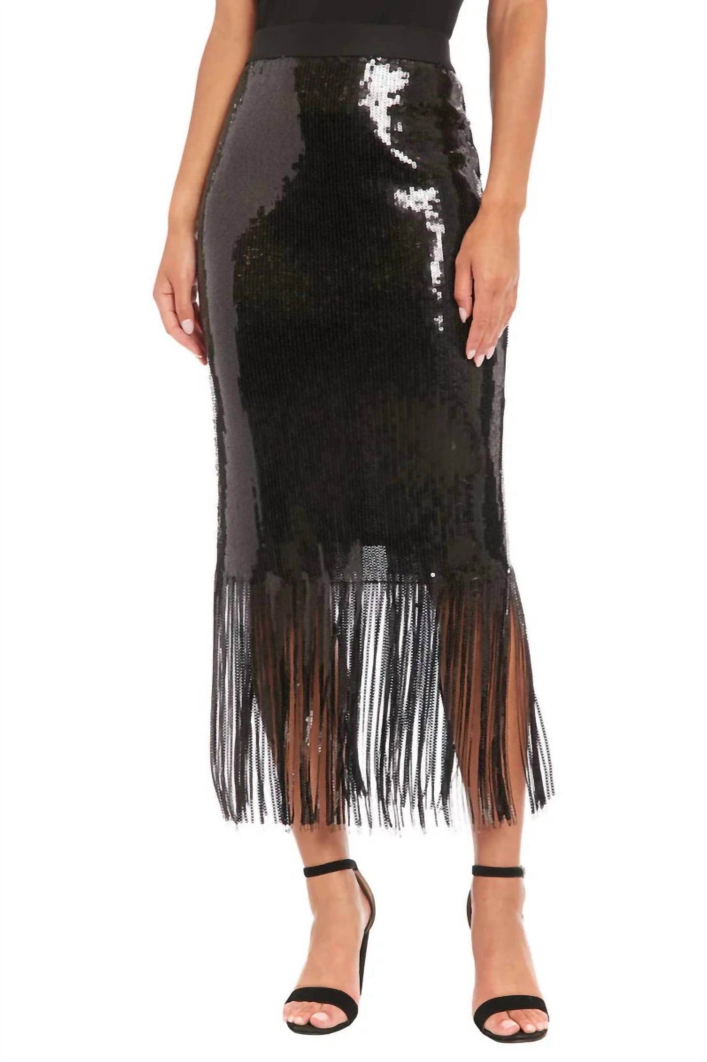 MUSE - Chelsea Sequin Fringe Skirt - Rack Hunt -