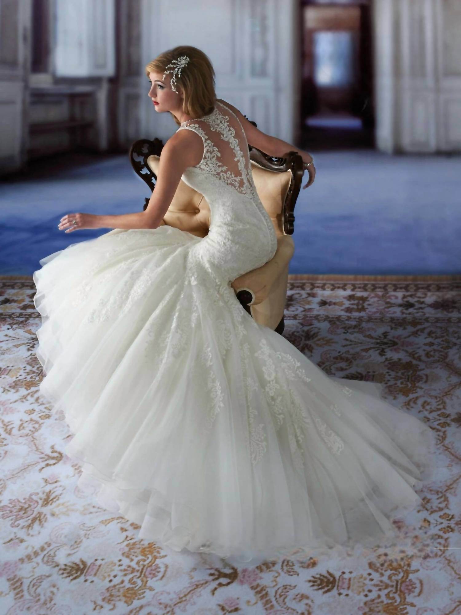 Karelina Sposa - Mermaid Sheer Wedding Dress - Rack Hunt -