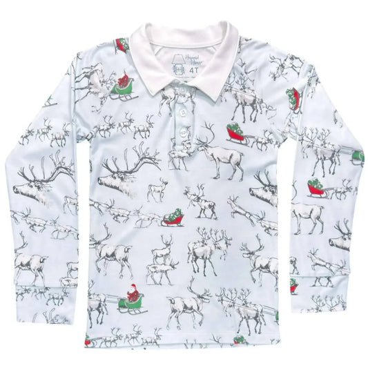 Heyward House - Kid's Long Sleeve Polo Top - Rack Hunt