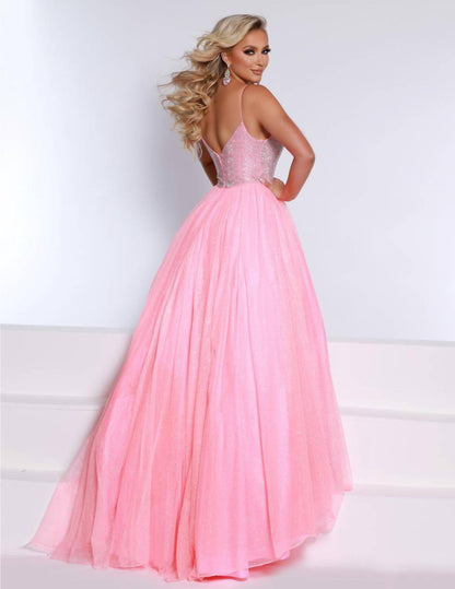 V-neck A-line Prom Dress