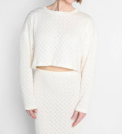 Long Sleeve Crochet Top