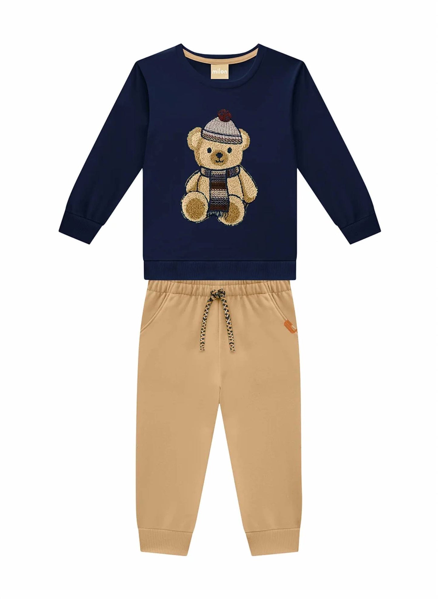 Boys Fleece-lined Sweatshirt And Pants Set