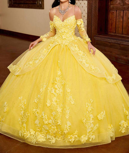 Spaghetti Straps Pannier Skirt Quinceanera Gown