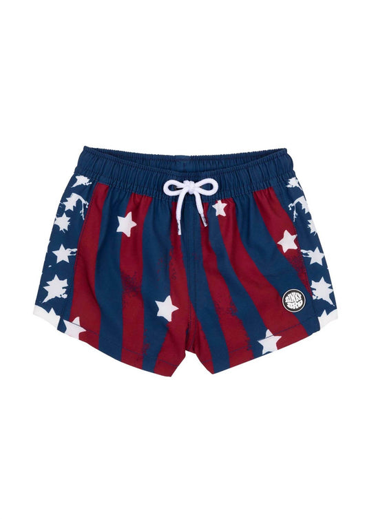 BinkyBro - Boy's Star Spangled Swim Trunks - Rack Hunt -