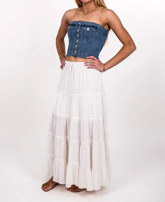 Limone - Strapless Denim Corset Top - Rack Hunt