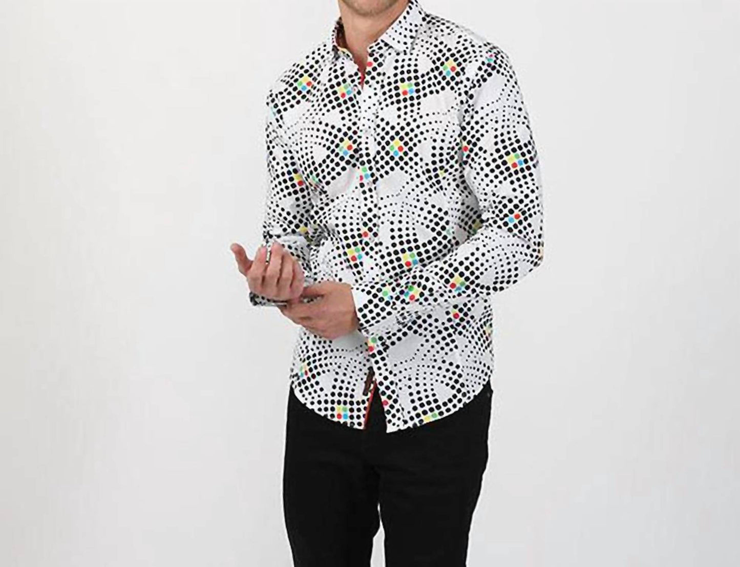Colorful Dot Design Button Down Shirt
