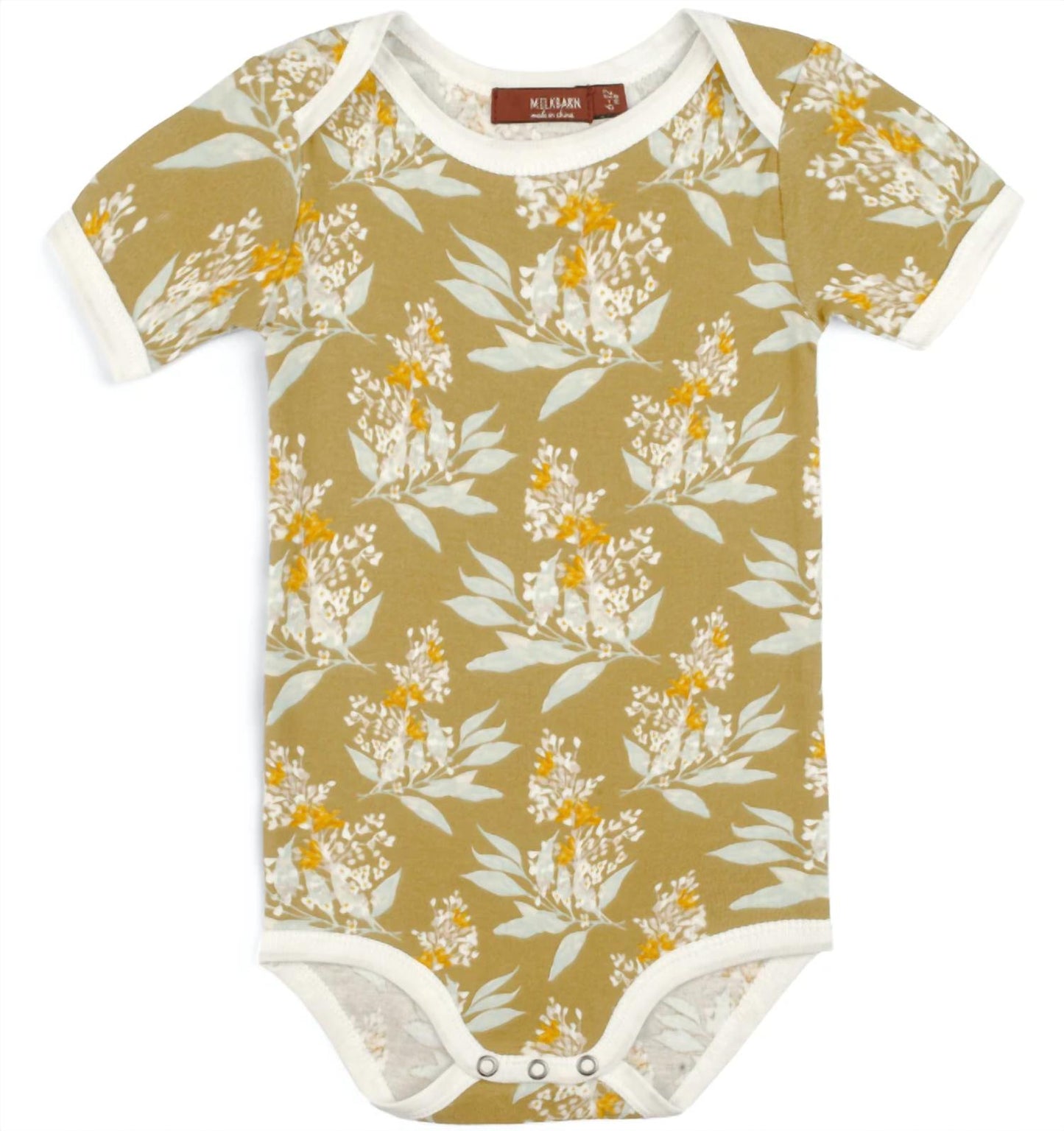 Kid's Floral Organic Cotton Short Sleeve One Piece
