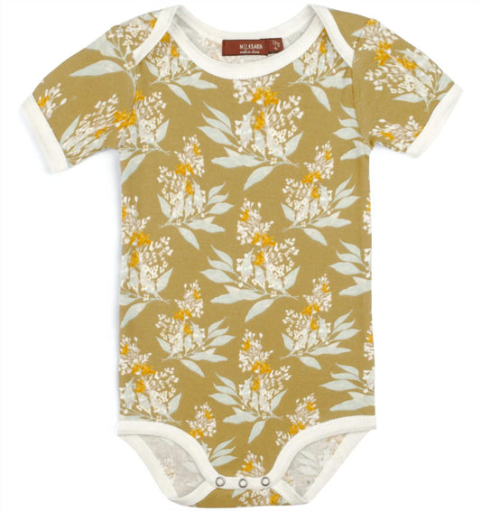 Kid's Floral Organic Cotton Short Sleeve One Piece
