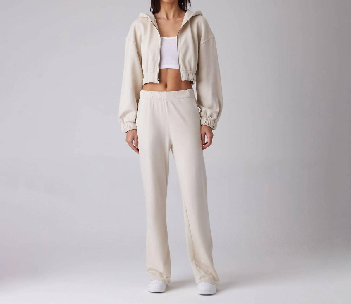 Women's Zip Crop Sweatshirt