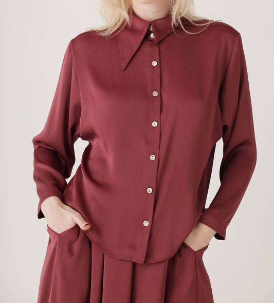 Rose Velvet - Jojo Japanese Charmeuse Blouse - Rack Hunt -