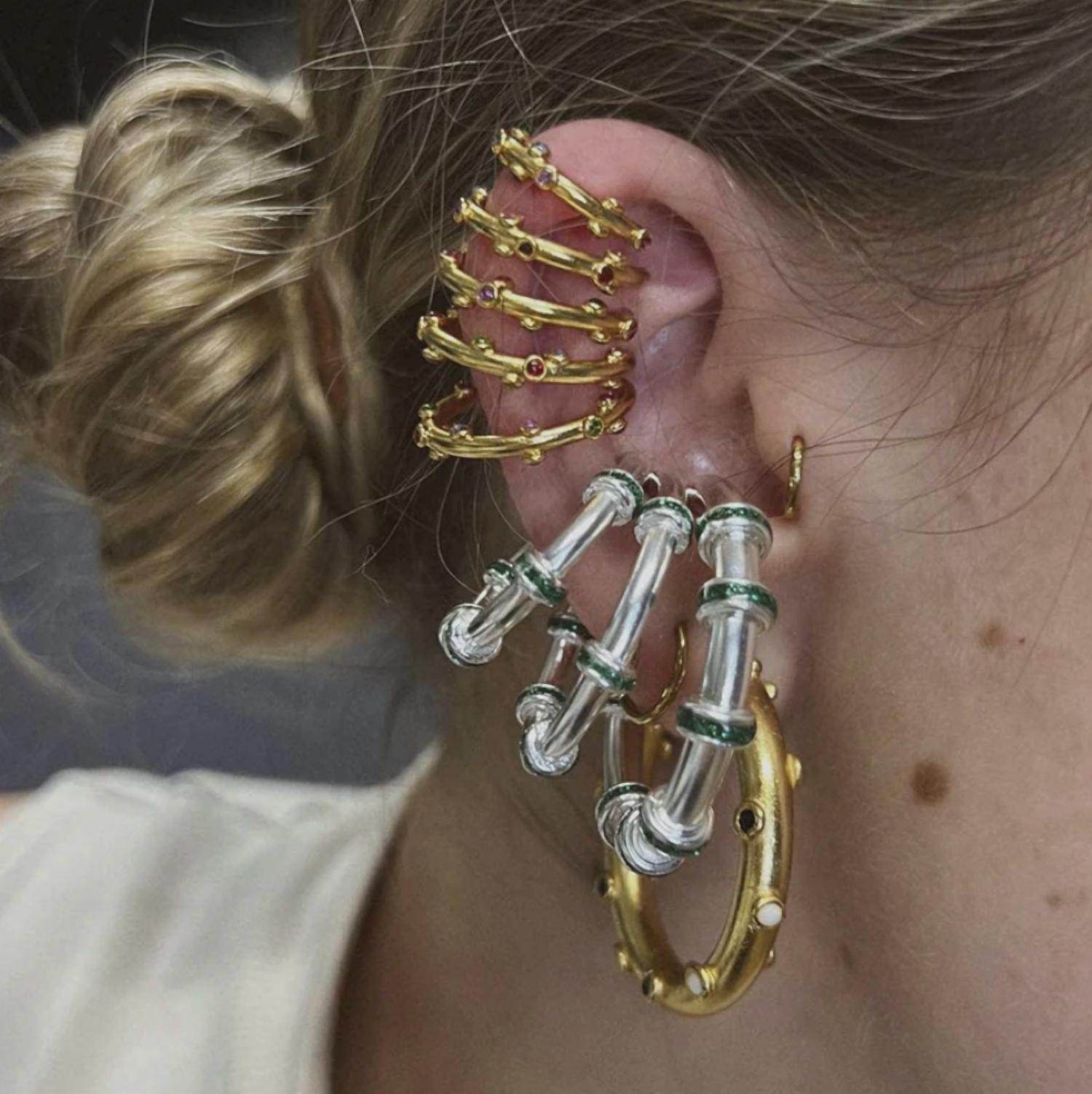 Daniela Salcedo - Women's Trufa Rainbow Hoop Earrings - Rack Hunt -