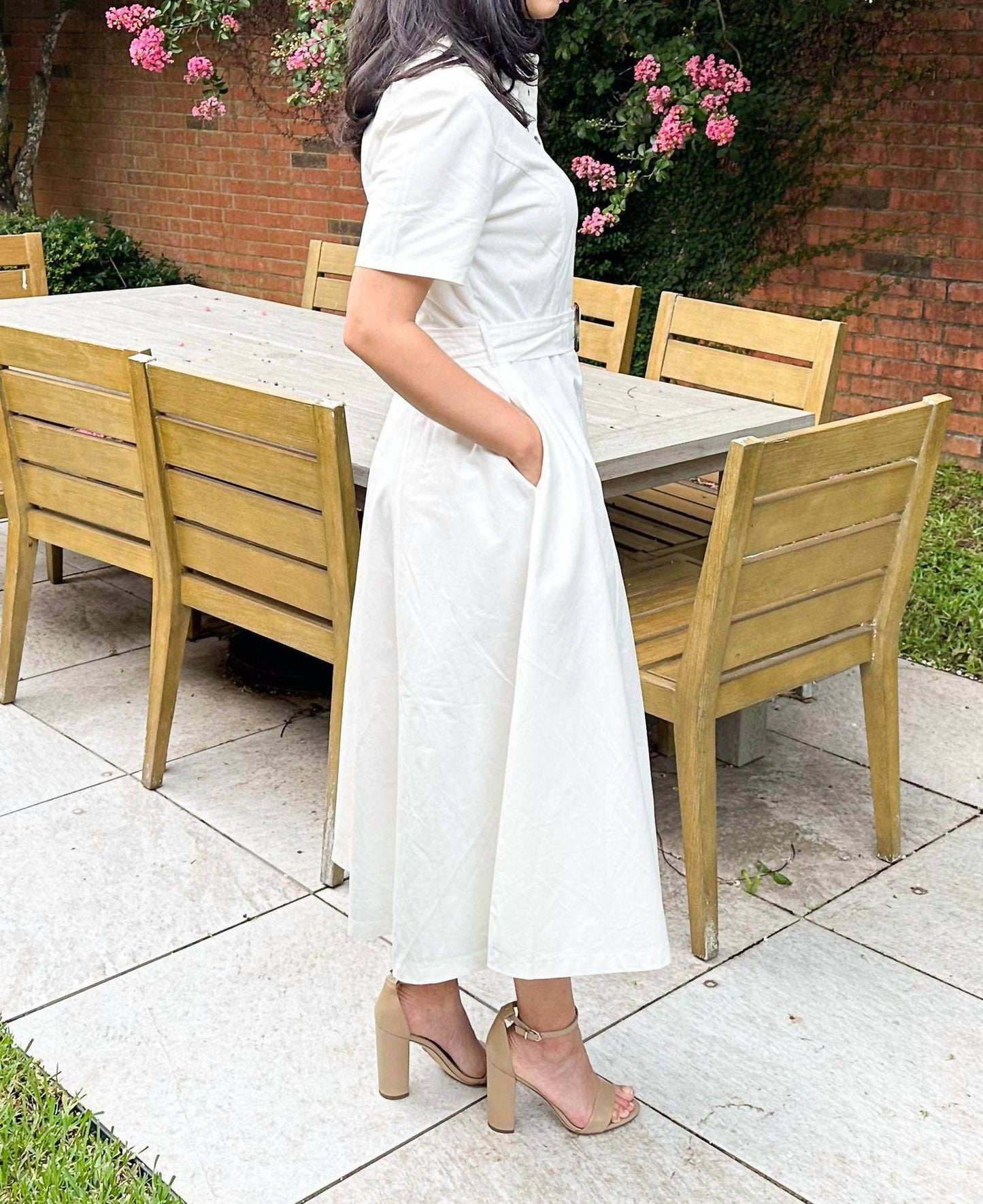 Freemarket - A-line Short Sleeve Midi Shirt Dress - Rack Hunt -