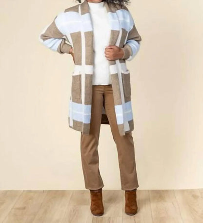Funsport - Chunky Plaid Long Cardigan - Rack Hunt
