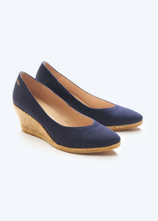 Women's Roses Canvas V Cut Espadrille Wedges Espadrilles