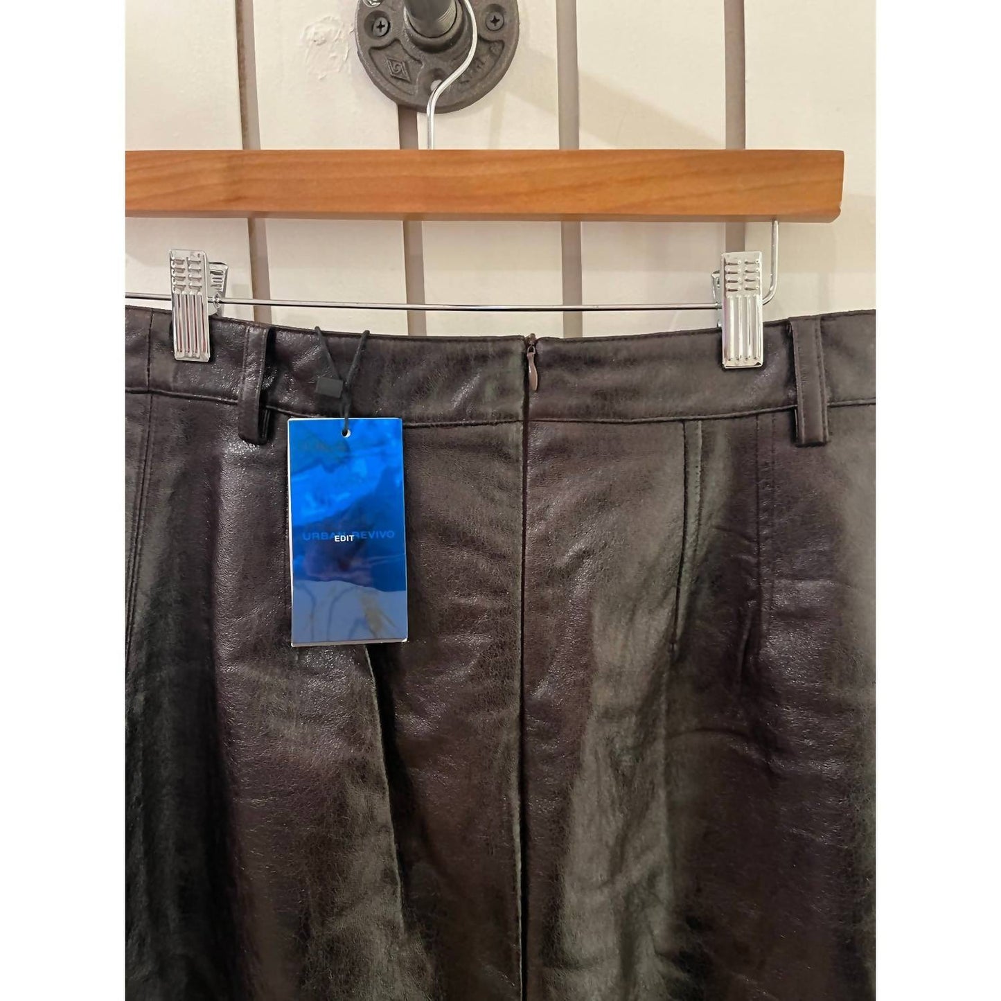Women's Faux Leather Midi Skirt