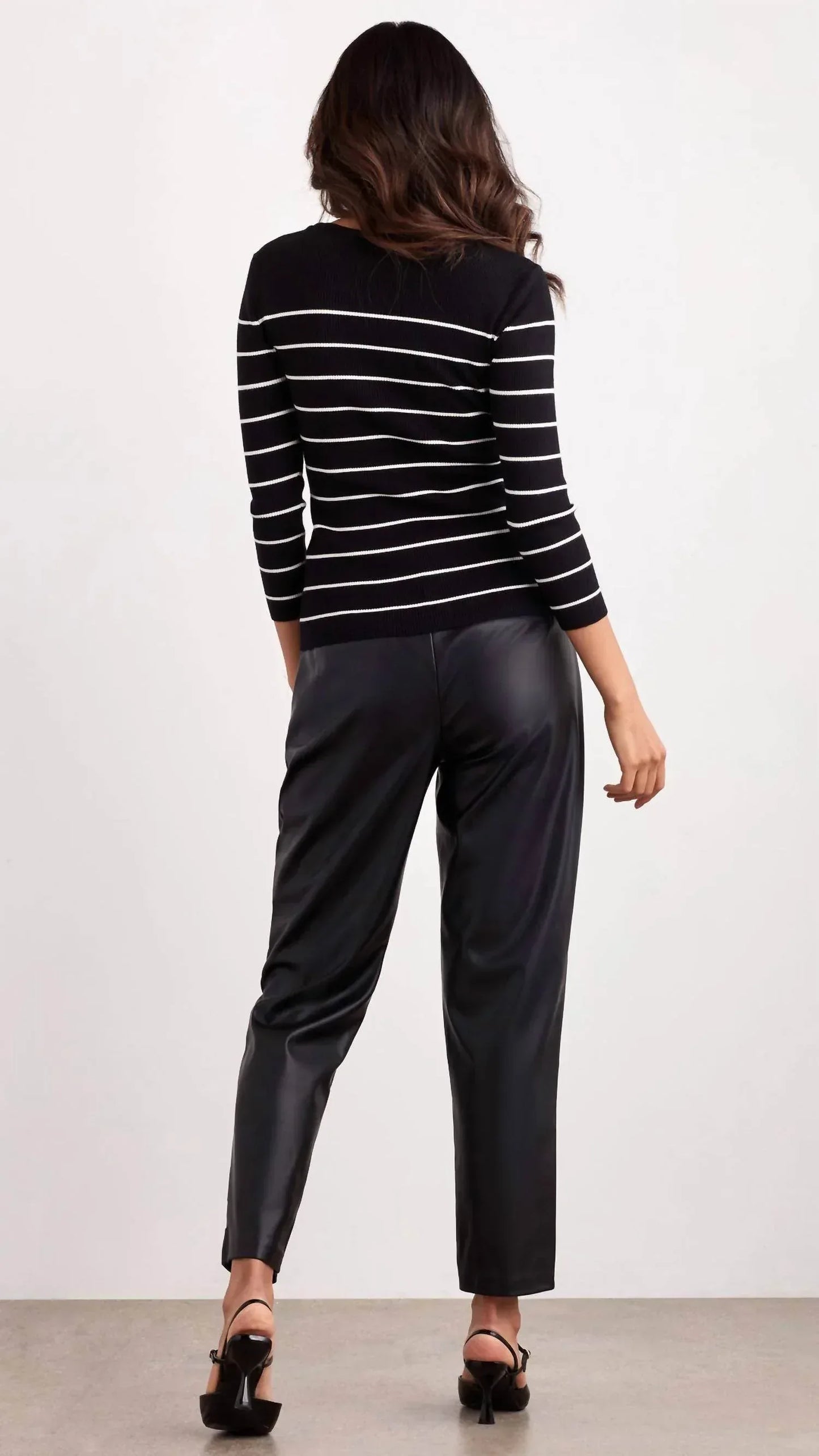 Ellen Tracy - Pleated Faux Leather Pant - Rack Hunt