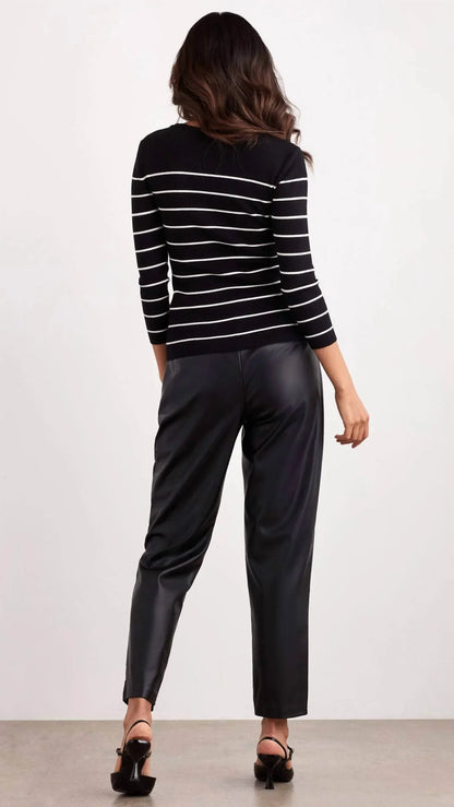 Ellen Tracy - Pleated Faux Leather Pant - Rack Hunt