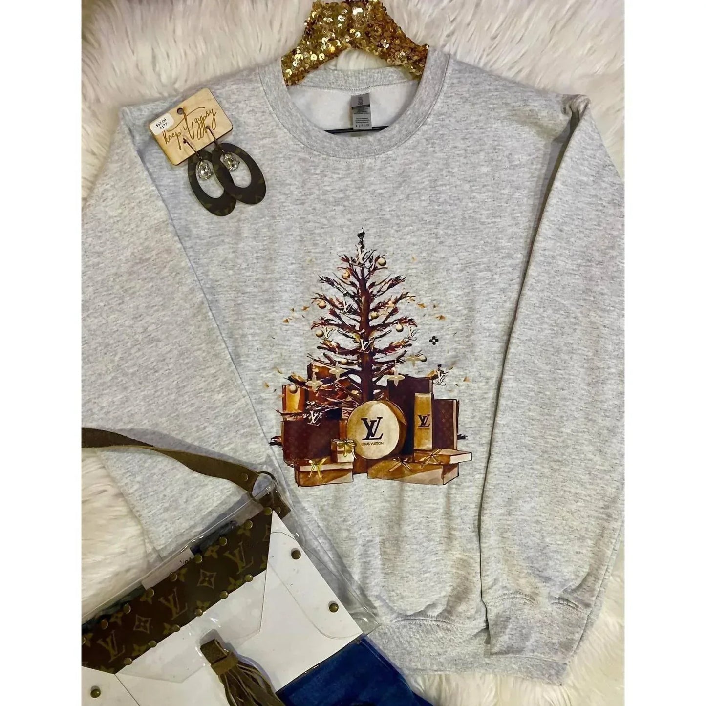 Duck Creations - Women's Luxe Holiday Tree Sweatshirt With Designer-inspired Gifts – Plus - Rack Hunt