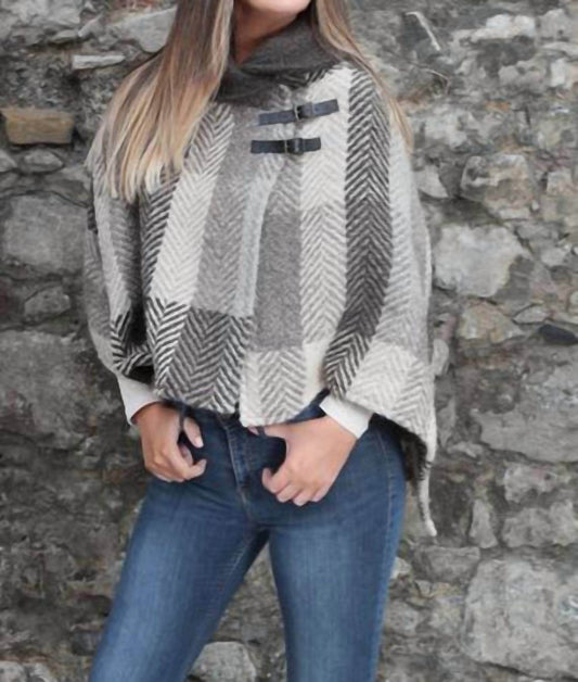 Branigan Weavers - Shawl Collar Poncho – Multi Brown - Rack Hunt -