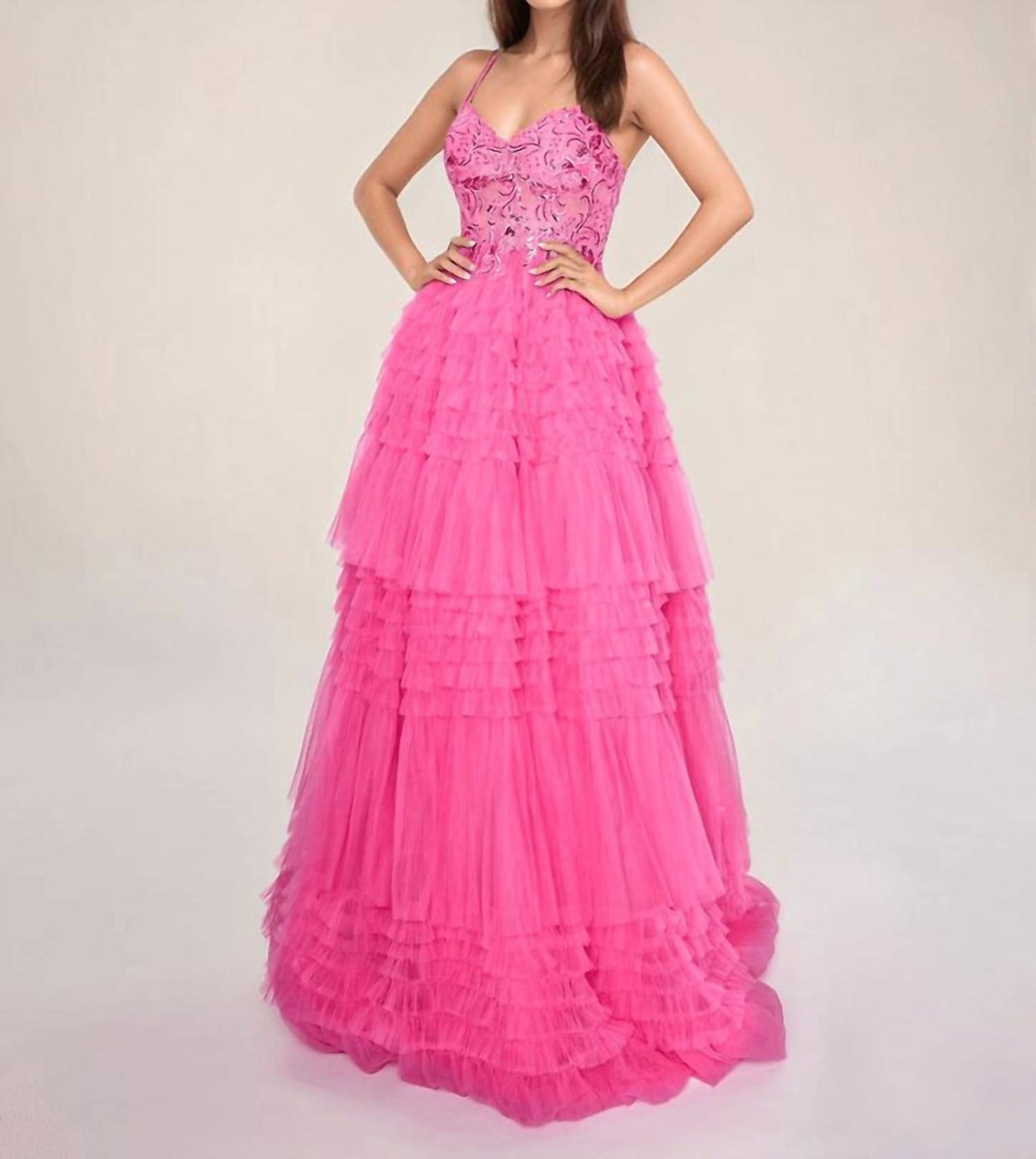 Formal Prom Ruffle Dress